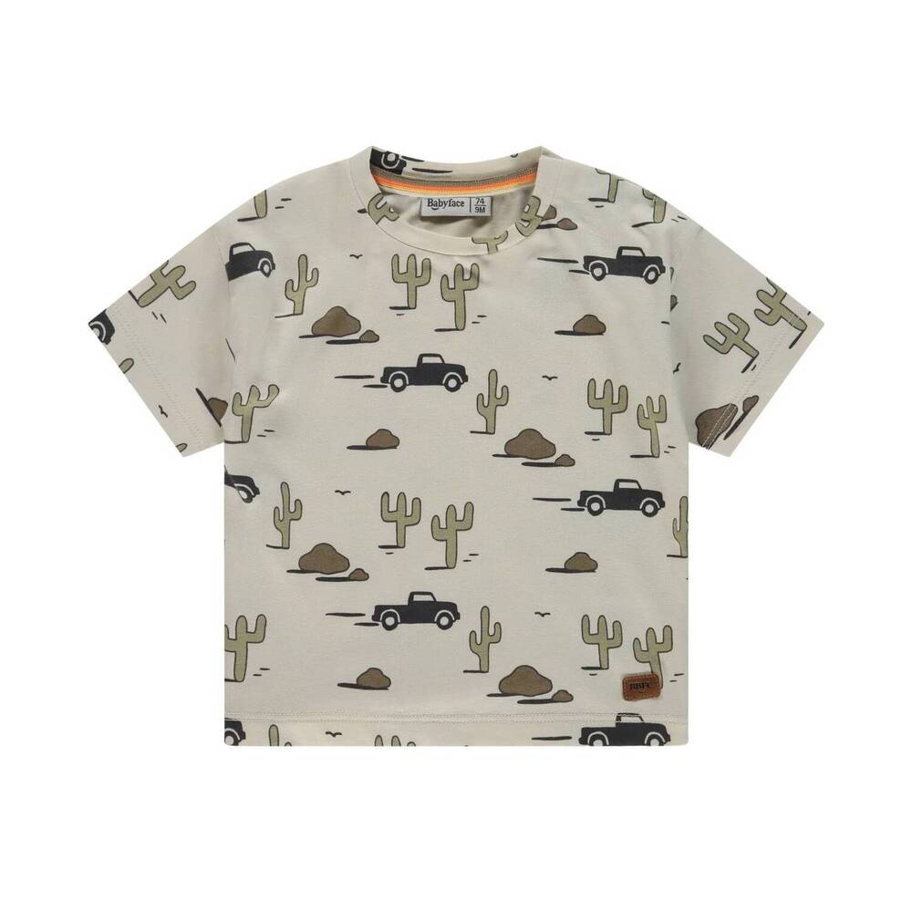 NEW BABYFACE boy's desert drive short sleeve t shirt in off white